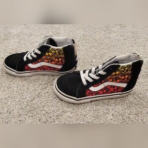 VANS Logo Flame Sk8-Hi Boys Shoes